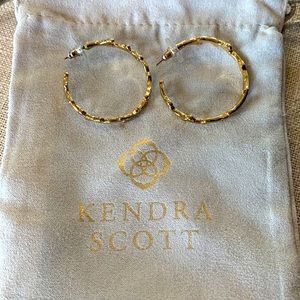 Kendra Scott gold coral reef hoop earrings